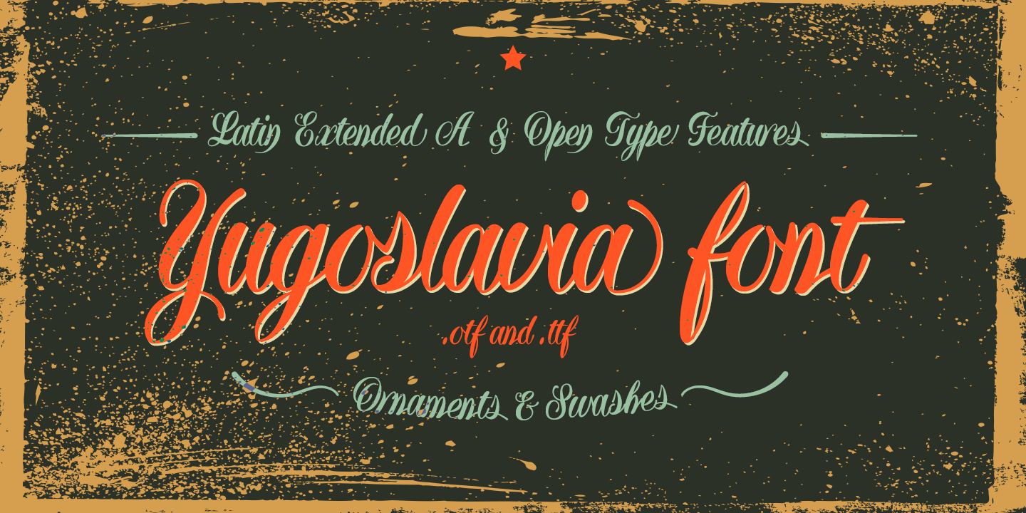 Beispiel einer Yugoslavia-Schriftart #9